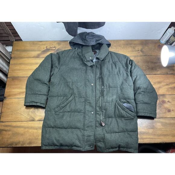 valstar bergdorf goodman COAT Packable Hooded Lambswool Jacket Sz XL - Picture 1 of 12